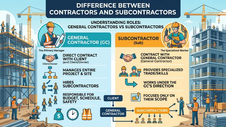 Difference Between Contractors and Subcontractors