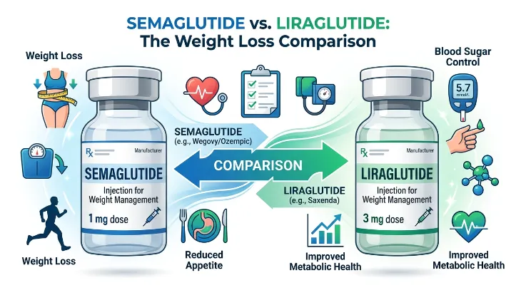 Difference Between Semaglutide and Liraglutide