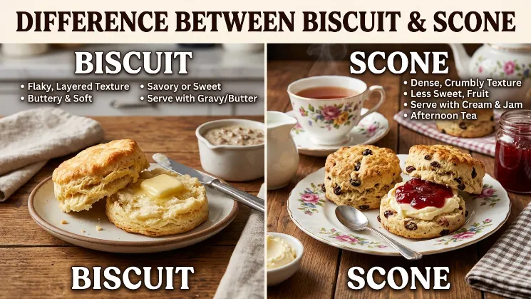 Difference Between Biscuit and Scone