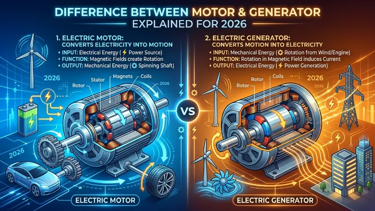 Difference Between Motor and Generator