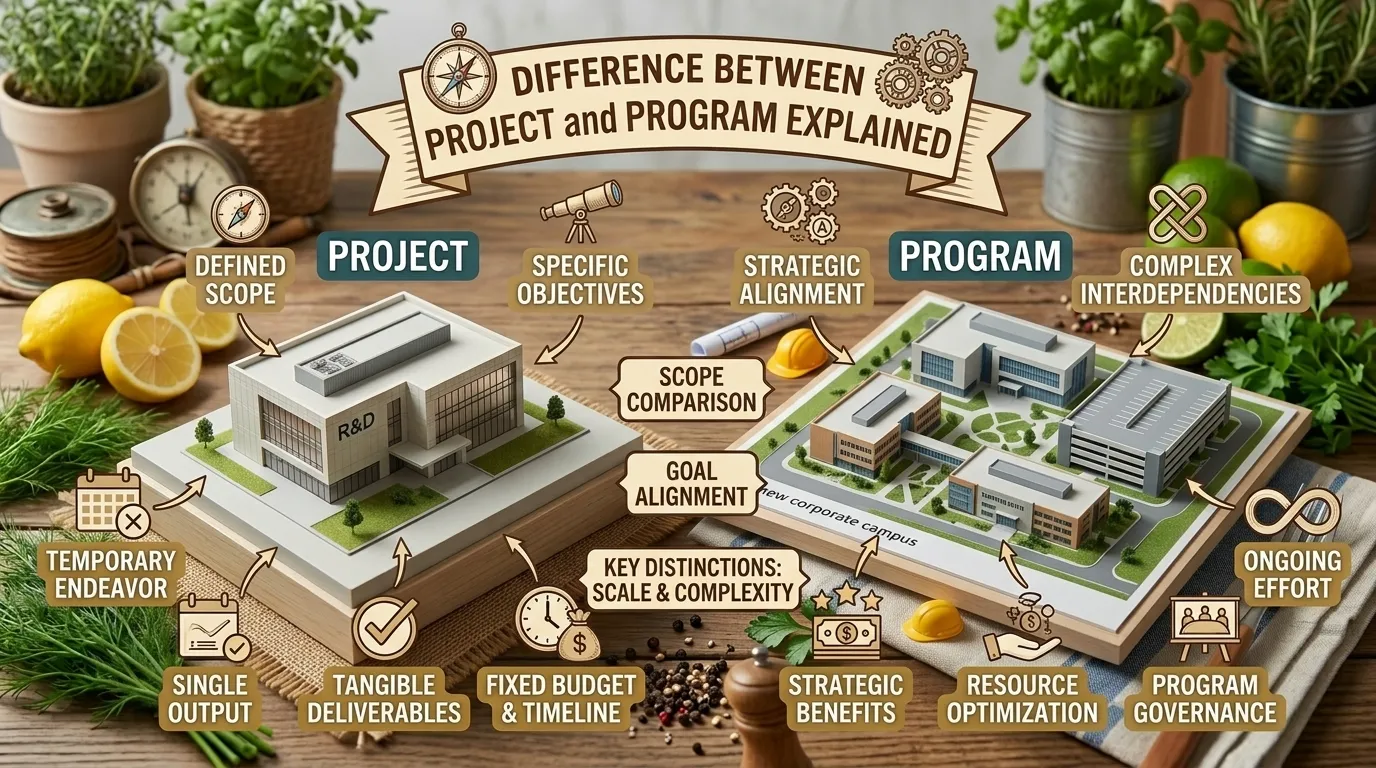 difference between project and program