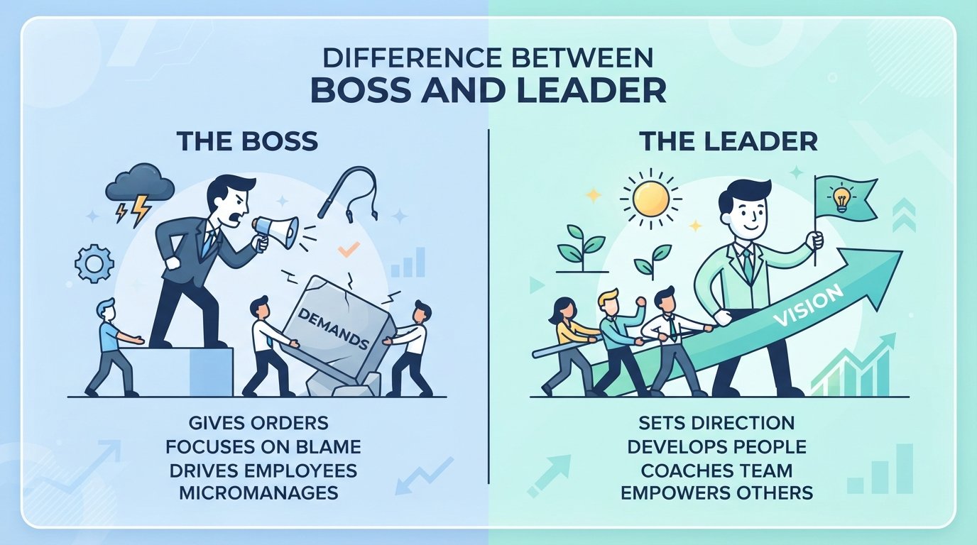 Difference Between Boss and Leader