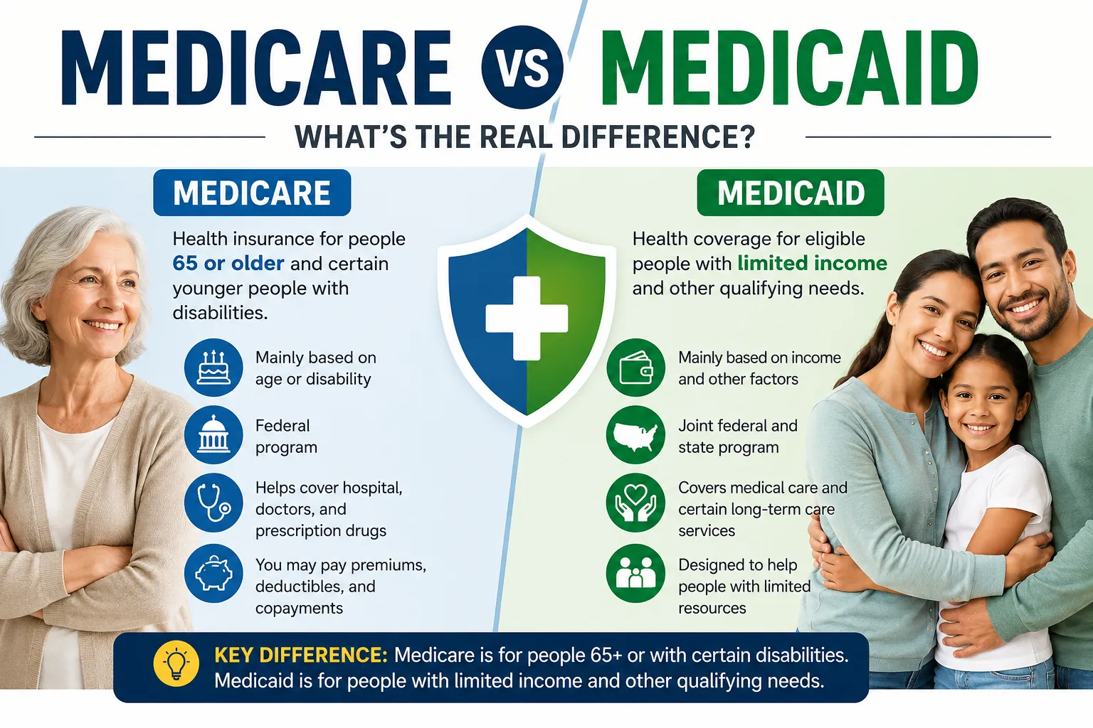 Difference Between Medicare and Medicaid